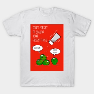 Brussel Sprout Christmas Greeting T-Shirt